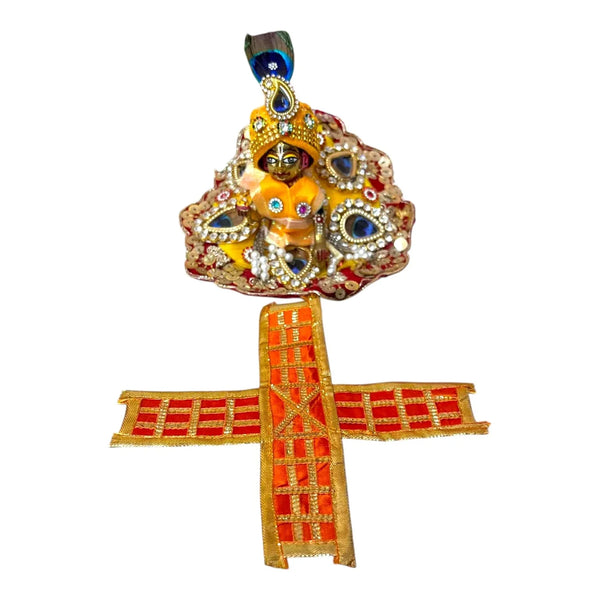 Traditional Chausar / Chaupad Game Toy for Laddu Gopal | Miniature Dice Board Game Set for Bal Gopal Idol Decoration - Achleshwar