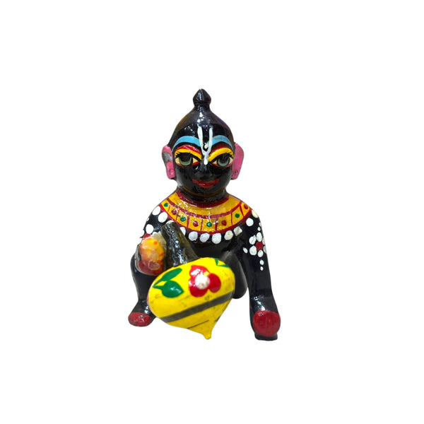 Small Wooden ChakriToyfor Laddu Gopal Ji & Radha Krishna Ji | Miniature Decor for God Idols