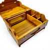 Teak wood jhapiji interior with ribbed base, partitions, and latch
