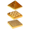Golden Three Layer Vastu Metal Pyramid (3 Pcs) for Vastu and Feng Shui. - Achleshwar