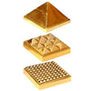 Golden Three Layer Vastu Metal Pyramid (4 Pcs) for Vastu and Feng Shui.