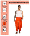Readymade Dhoti Khadi Mix Cotton Orange/Bhagwa Colour - Achleshwar
