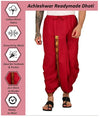Readymade Dhoti Khadi Mix Cotton Red Colour - Achleshwar