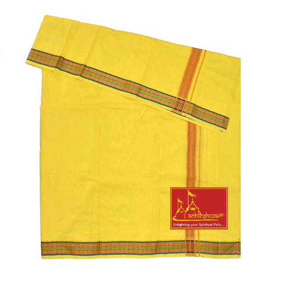Pure Cotton Special Dhoti yellow colour