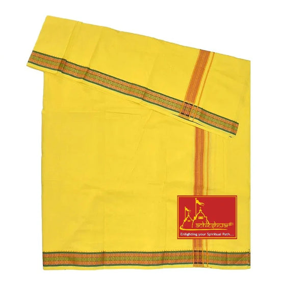 Pure Cotton Special Dhoti yellow colour - Achleshwar