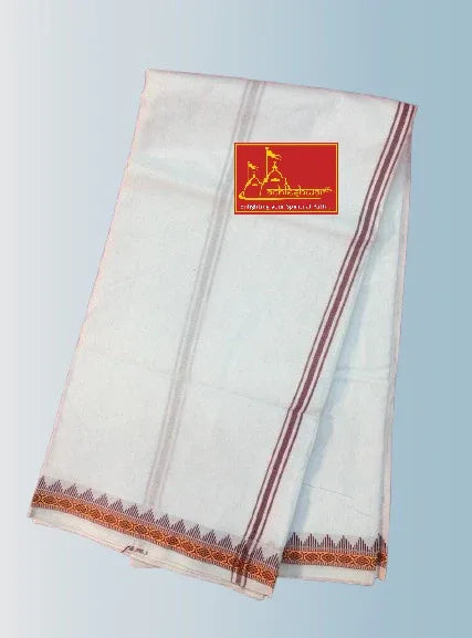 Regular unstiched dhoti cotton white colour - Achleshwar