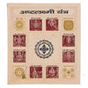 Ashta Laxmi yantra card with circular central mandala and eight smaller deity panels