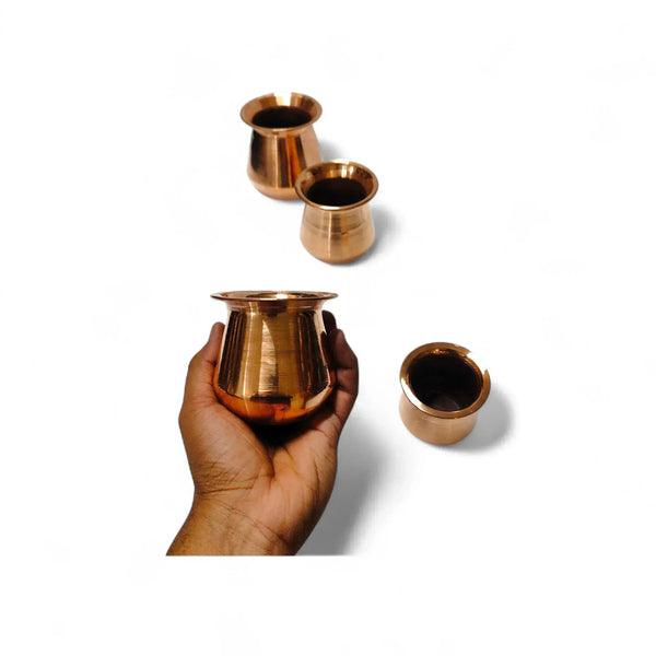 100% Pure Copper Lota Kalash For Pooja & Drinking Water. - Achleshwar