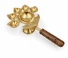 Wooden Handle Brass Panch Aarti Diya/Designer Five Face