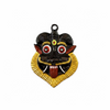 Metal Black & Gold Bhoot Face Mask Nazar Battu with Red Eyes for Entrance Protection - Achleshwar