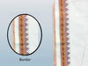 Cotton dhoti border detail with maroon and gold woven design
