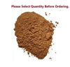 Dhoop powder, medium brown pile with scattered granules