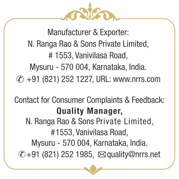 Incense sticks package label with manufacturer and contact information