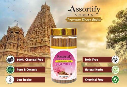 Rose Wood Dhoop Sticks Box|Bamboless||100gm Jar Packaging | Less Smoke| - Achleshwar