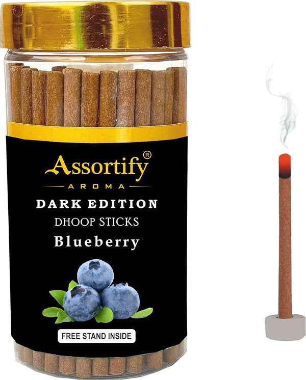 Blueberry Dhoop Sticks Jar|Natural Ingredients||100Gm Jar Packaging | Less Smoke| - Achleshwar