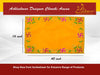 Yellow velvet pooja asan cloth with embroidered border and motifs, 16x40 in