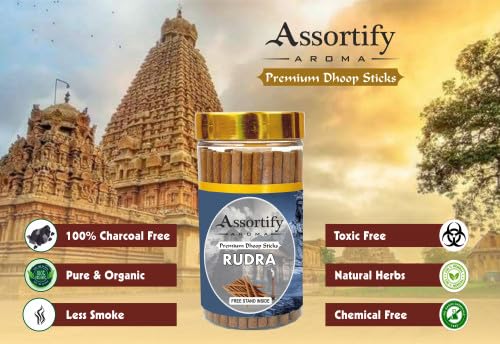 Rudra Dhoop Sticks Box|Bamboless||100gm Jar Packaging | Less Smoke|