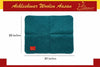 Green woolen pooja asan square mat, 27 in x 23 in with rounded corners