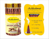 Incense cone jar with Golden Sandal card detailing cone count and burn time