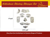 German silver Shivling shringar set: crescent moon, face details, arms, and ornaments pieces