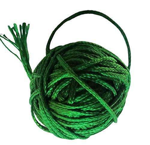 Green cotton thread ball, wound skein in deep green