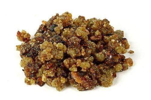Hawan dhoop resin granules, golden brown and dark brown
