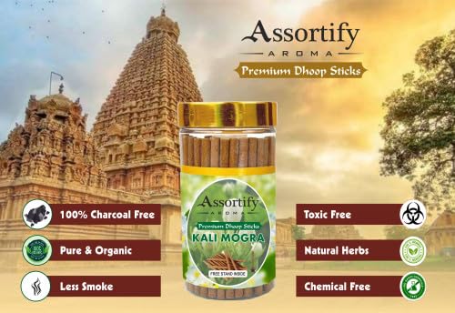 Kali Mogra Dhoop Sticks Box|Bamboless||100gm Jar Packaging | Less Smoke|