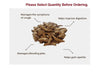 Black turmeric rhizomes shown on info card with labeled benefits