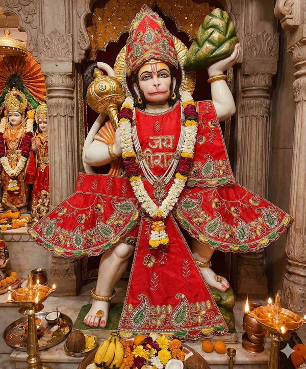 Shri Hanuman Ji Chola / Choga Dress for Pooja & Temple - Achleshwar