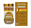 Kasturi Musk dhoop sticks jar, gold cap over brown incense sticks, 100g display