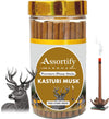 Kasturi Musk Dhoop Sticks Box|Bamboless||100gm Jar Packaging | Less Smoke|