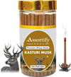 Kasturi Musk Dhoop Sticks Box|Bamboless||100gm Jar Packaging | Less Smoke| - Achleshwar