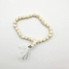 Pure White Tulsi Japa Mala 27+1 Wood Chain 8 mm | Achleshwar