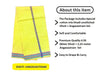 Yellow dhoti and angvastram set with blue stripe and multicolor border