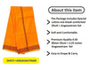 Regular unstiched dhoti set with angvastram cotton with khadi orange colour - Achleshwar