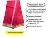 Regular unstiched dhoti set with angvastram cotton with khadi red colour - Achleshwar