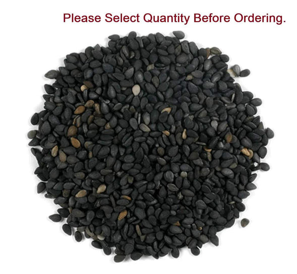 Black sesame seeds heap, loose pile