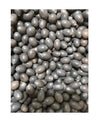 Kamal Gatta beads, silver gray rounded beads with speckled sheen
