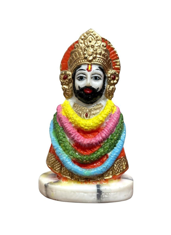 Decorative Khatu Shyam Ji Idol Polyresin Religious Statue 4 Inch for Car Dashboard - Achleshwar