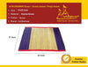 Decorative Kusha grass mat with purple outer panels, beige center, and red trim