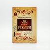 Premium dhoop incense sticks box, gold floral design with dark inset panel
