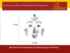 German silver face decoration set with crown, two eyes, nose, heart, ear ornaments