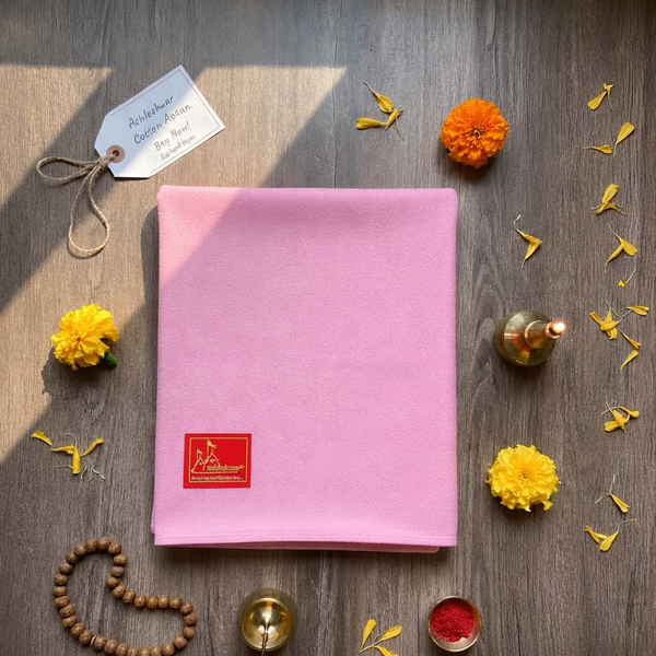 meditation mat woolen pink