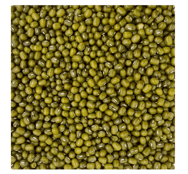 Whole green moong beans, glossy dried legumes