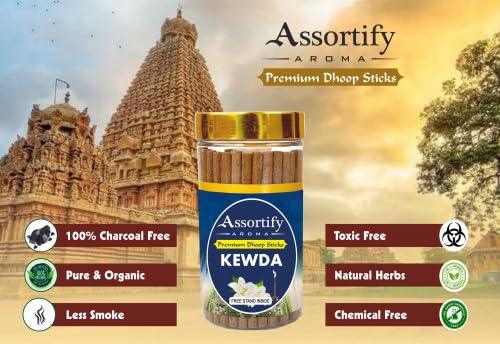 Kewda Phool Dhoop Sticks Box|Bamboless||100gm Jar Packaging Less Smoke| - Achleshwar