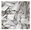 Off-white dried flakes and sheet pieces