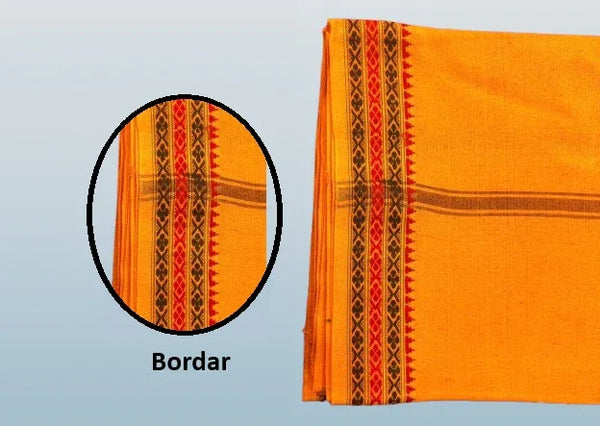 Regular unstiched dhoti cotton orange colour - Achleshwar