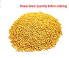 Pile of mustard seeds with small round yellow grains