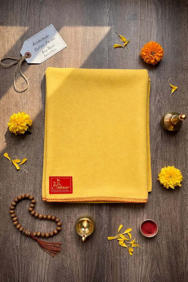 pooja aasan yellow woolen mat