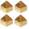 Golden Three Layer Vastu Metal Pyramid (4 Pcs) for Vastu and Feng Shui.